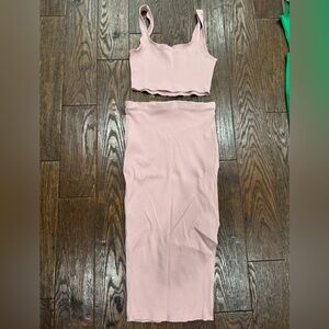 Lulus light pink set.  Size small.  Worn once.  Great condition